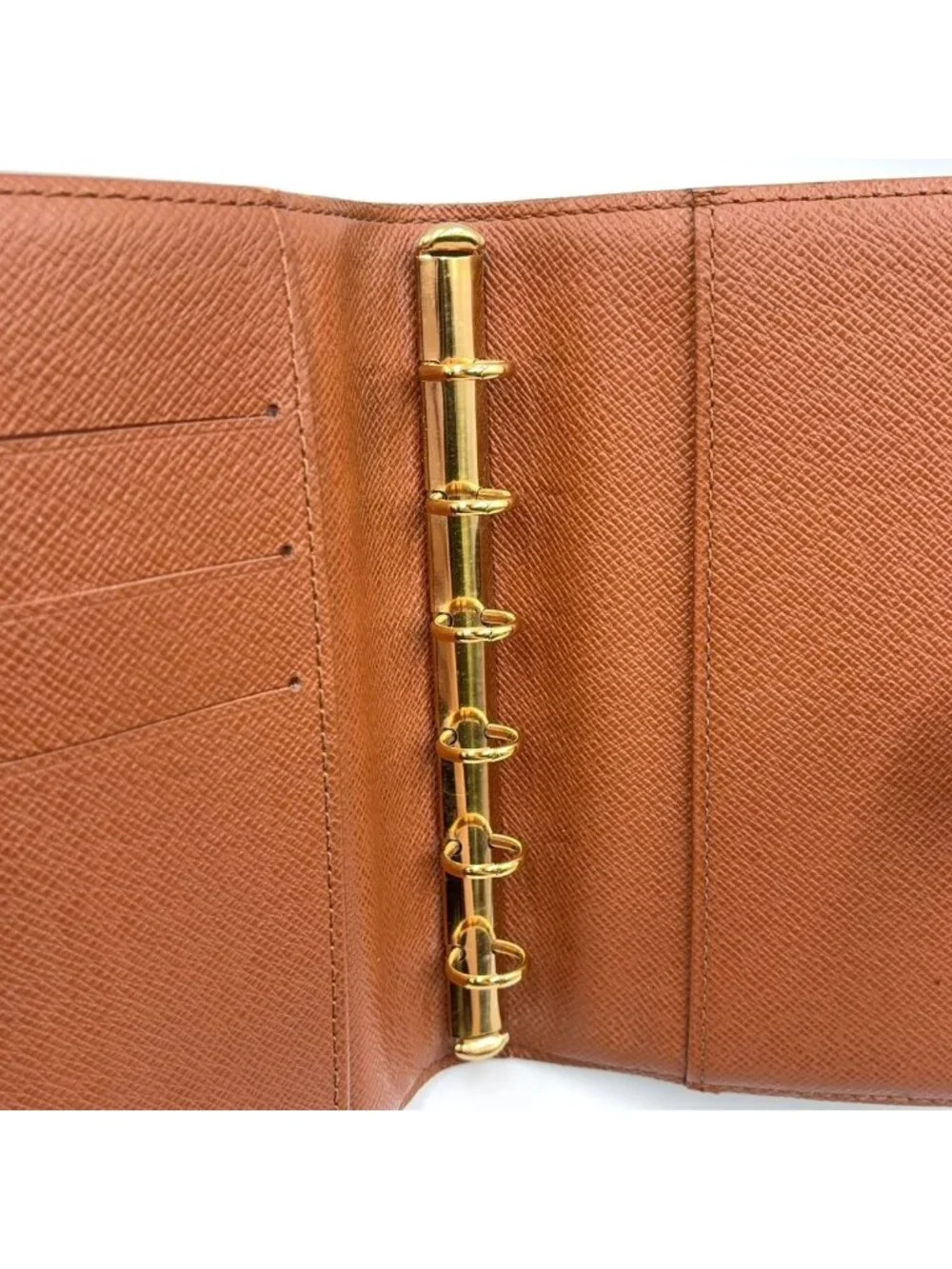 Louis Vuitton Agenda PM Leather Brown Cover Gold